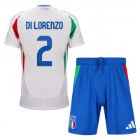 Camisa de time de futebol Itália Giovanni Di Lorenzo #2 Replicas 2º Equipamento Infantil Europeu 2024 Manga Curta (+ Calças curtas)